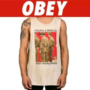 OBEY Young Mislead Splatter Tank NWT
